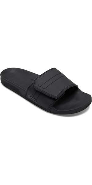 2026 Quiksilver Mens Rivi Slide Adjust Sliders AQYL101038 - Black / Grey / Black